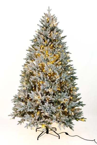 Ель ПЕРСЕЯ в снегу с вплетенной гирляндой 185 см.