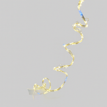 Гирлянда Хвост бел провод 600 LED тепл-белый 4+1 флеш