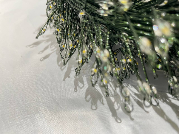 Гирлянда МИШУРА провод зел 50м, 1500 LED синий