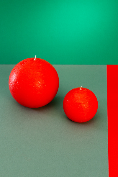 Свечи шар КРАСНЫЙ МАК (уп.2шт) №31