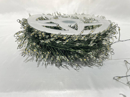 Гирлянда МИШУРА провод зел 50м, 1500 LED синий